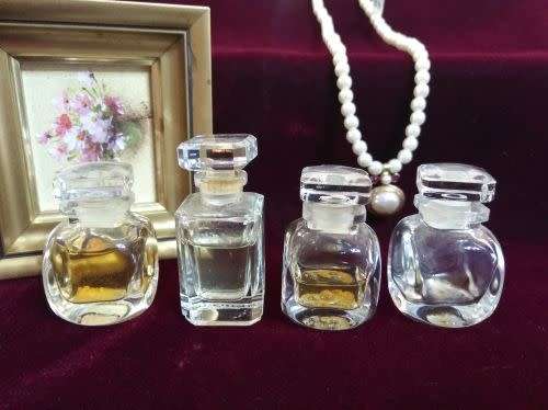 4 Mini Vintage Bottles