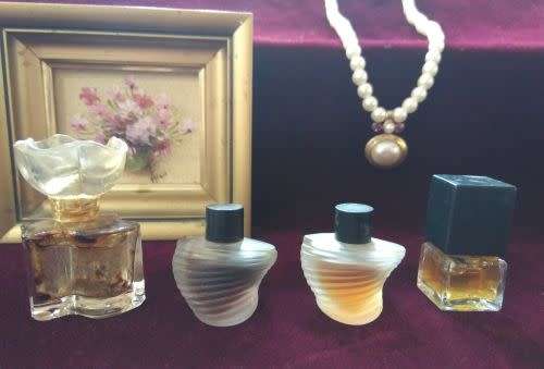 4 Mini Vintage Bottles