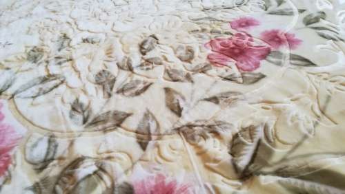 Luxury Mink Embossed Double Blanket Petal
