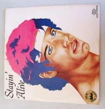 Stayin' Alive - New gold label D J. Circa 1983