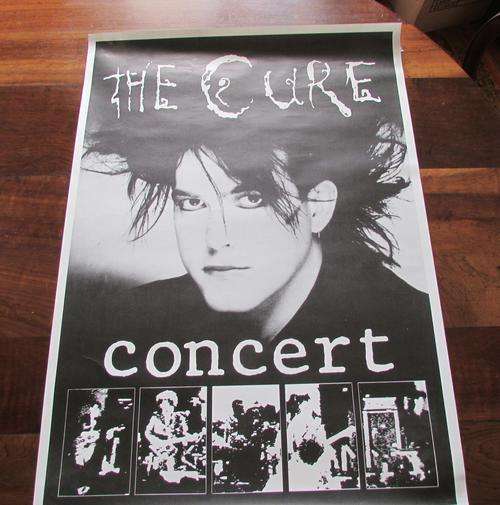 "THE CURE" Concert. Original Rare Collectable Poster. Circa 1985. 86 x 61cms
