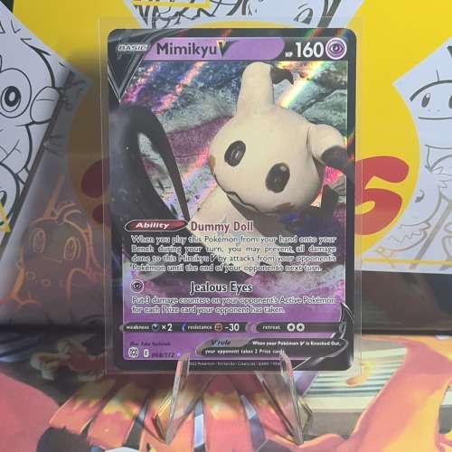 Pokemon Card - TCG - Pokemon - Mimikyu V 068/172 Ultra Rare Brilliant Stars + 15 card pack