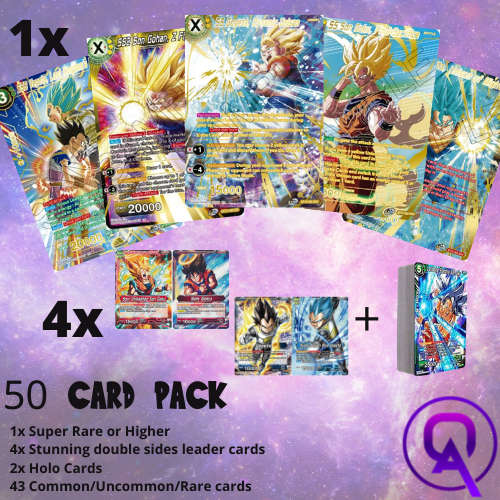 Dragon Ball Super Trading Card game - TCG - 50 Card grab bag- Buy 3 get one free