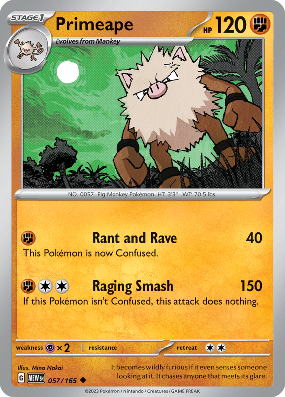 Pokemon Trading Card Game - 151 - primeape