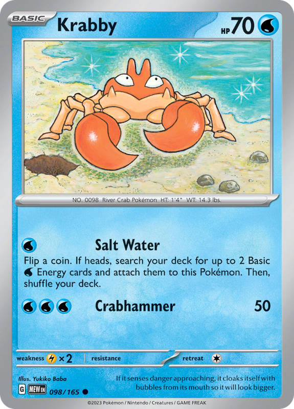 Pokemon Trading Card Game - 151 - Krabby