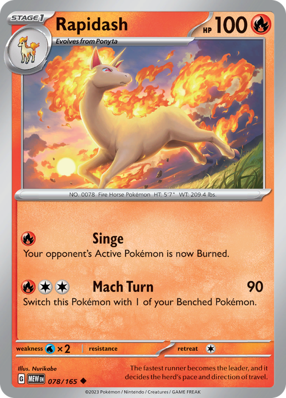 Pokemon Trading Card Game - 151 - Rapidash