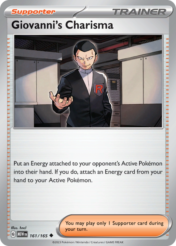 Pokemon Trading Card Game - 151 - Giovanni`s Charisma