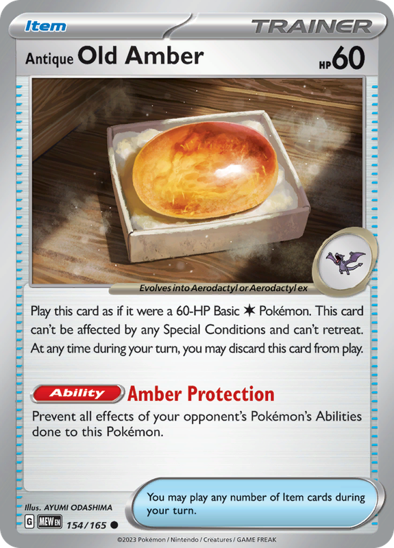 Pokemon Trading Card Game - 151 - Antique Old Amber