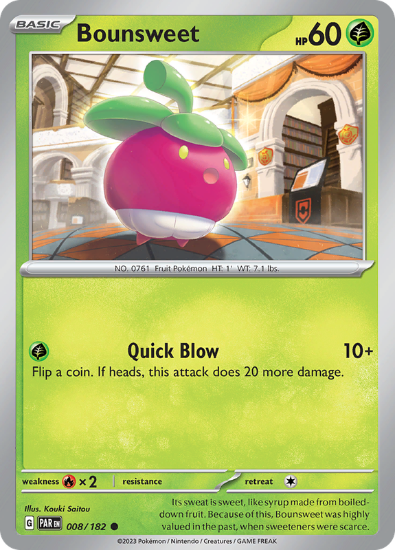 Pokemon Trading Card Game - Bounsweet #8 Pokemon Paradox Rift