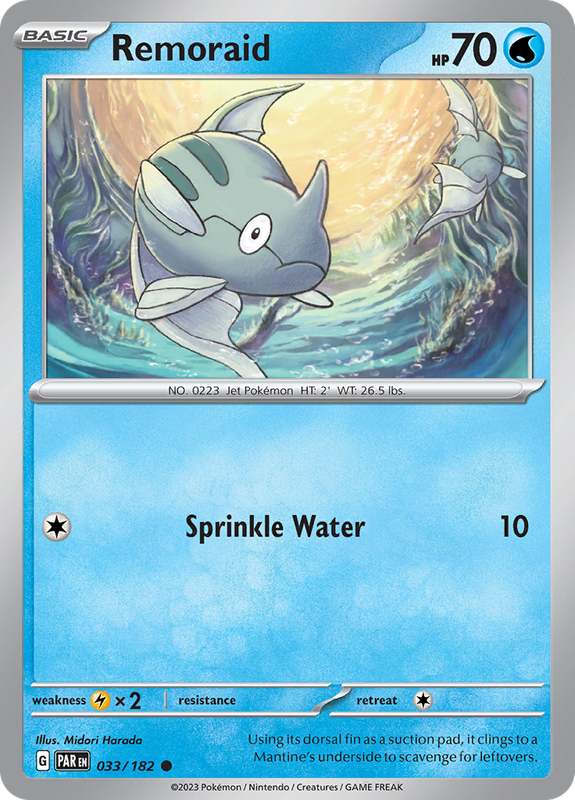 Pokemon Trading Card Game - Remoraid #33 Pokemon Paradox Rift