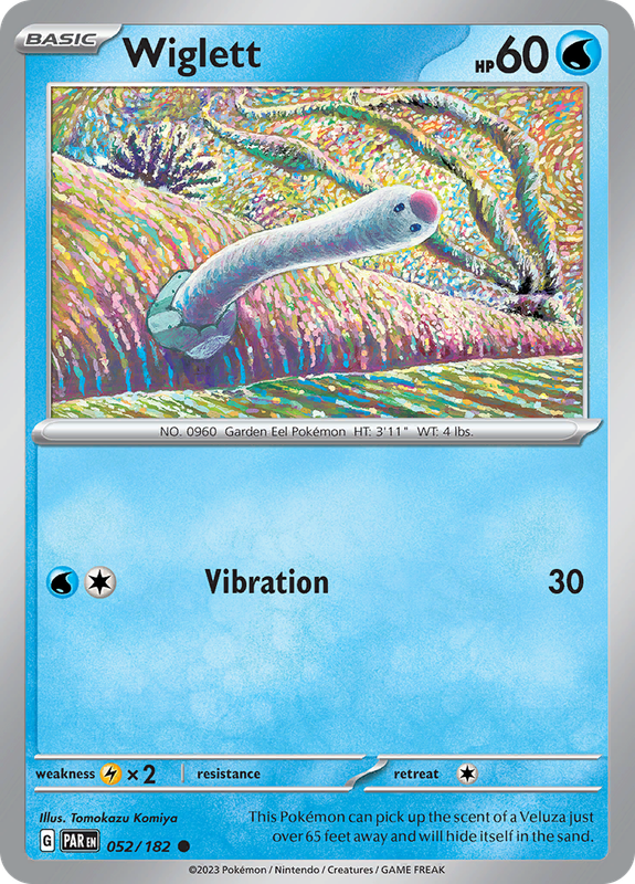Pokemon Trading Card Game - Wiglett #52 Pokemon Paradox Rift