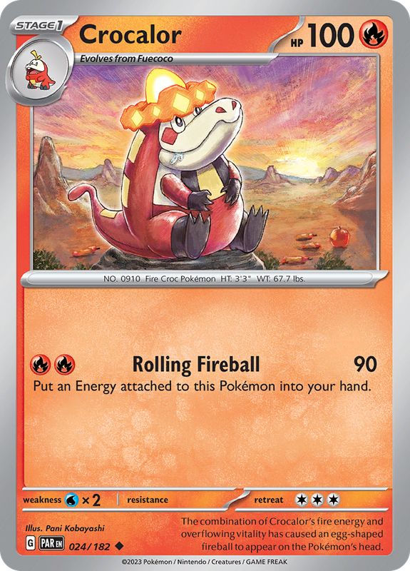 Pokemon Trading Card Game - Crocalor #24 Pokemon Paradox Rift