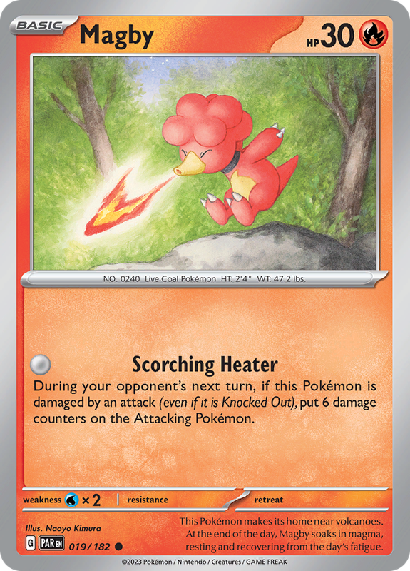 Pokemon Trading Card Game - Magby #19 Pokemon Paradox Rift