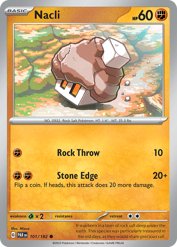 Pokemon Trading Card Game - Nacli #101 Pokemon Paradox Rift