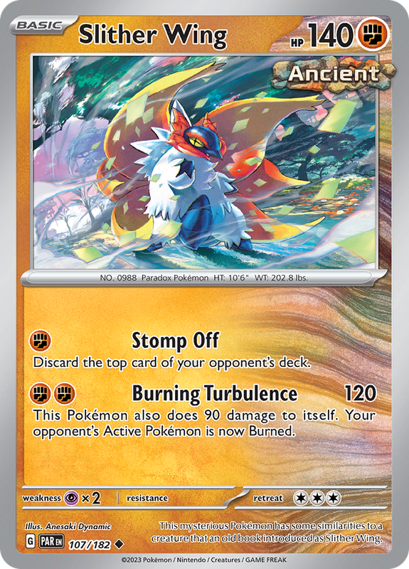 Pokemon Trading Card Game - Slither Wing #107 Pokemon Paradox Rift