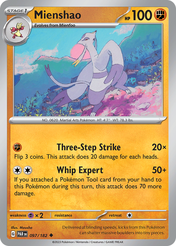 Pokemon Trading Card Game - Mienshao #97 Pokemon Paradox Rift