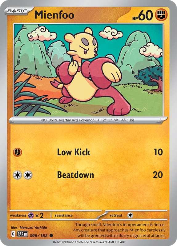 Pokemon Trading Card Game - Mienfoo #96 Pokemon Paradox Rift