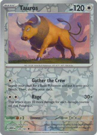 Pokemon Trading Card Game 151 - Tauros - 128/165 - English - reverse holo