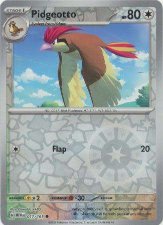 Pokemon Trading Card Game 151 - Pidgeotto - 017/165 - English - reverse holo