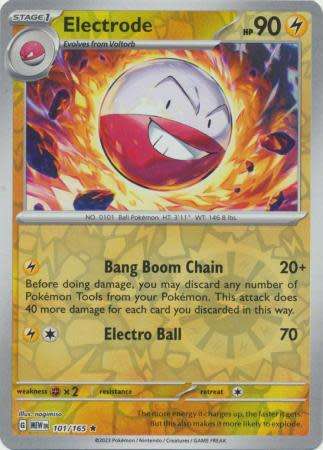 Pokemon Trading Card Game 151 - Electrode - 101/165 - English - reverse holo