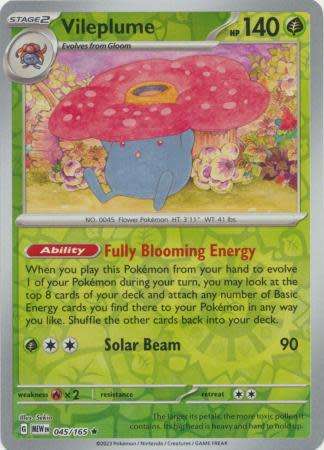 Pokemon Trading Card Game 151 - Vileplume - 045/165 - reverse holo