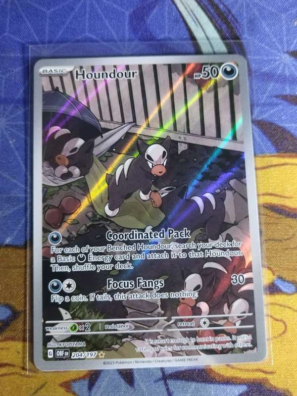 Pokemon Trading Card Game - Houndour - 204/197 - Illustration Rare Obsidian Flames