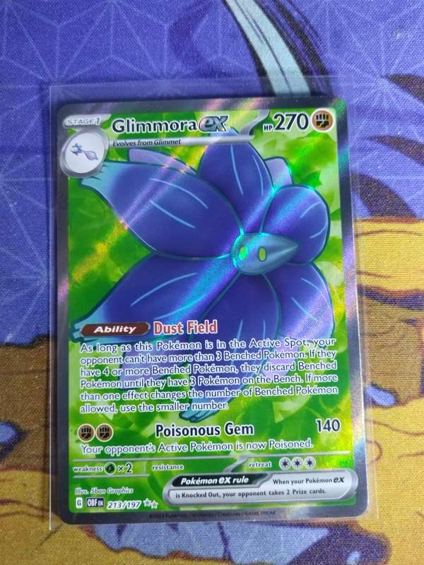 Pokemon Trading Card Game - Glimmora ex - 213/197 - Full Art Secret Rare Obsidian Flames