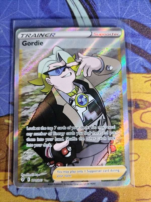 Pokemon Trading Card Game - Gordie - 201/203 - Full Art Ultra Rare Sword & Shield: Evolving Skies