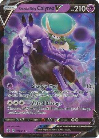 Pokemon Trading Card Game - Shadow Rider Calyrex V - 074/198 - Ultra Rare Sword & Shield: Chilling R