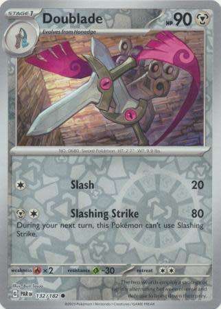 Pokemon Trading Card Game - Doublade - 132/182 - Common Reverse Holo Scarlet & Violet: Paradox Rift