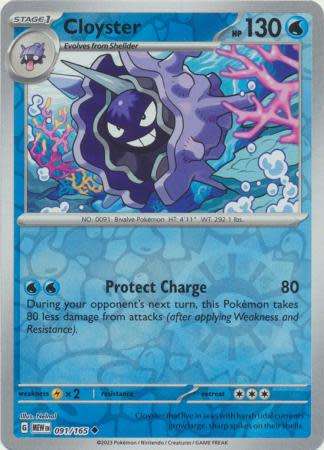 Pokemon Trading Card Game - Cloyster - 091/165 - Uncommon Reverse Holo Scarlet & Violet 151