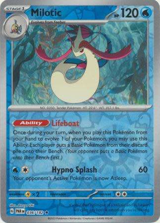 Pokemon Trading Card Game - Milotic - 036/182 - Reverse Holo Scarlet & Violet: Paradox Rift