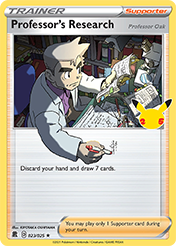 Pokemon Trading Card Game - Professor`s Research - 23/25 - Holo Rare Celebrations Singles