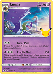 Pokemon Trading Card Game - Lunala - 15/25 - Holo Rare Celebrations Singles