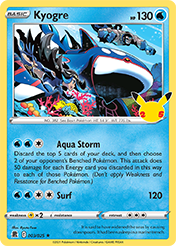 Pokemon Trading Card Game - Kyogre - 3/25 - Holo Rare Celebrations Singles