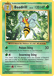 Pokemon Trading Card Game - Beedrill - 7/108 - Rare XY: Evolutions