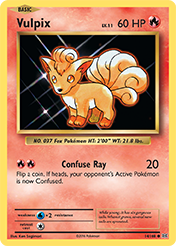 Pokemon Trading Card Game - Vulpix - 14/108 - Common XY: Evolutions