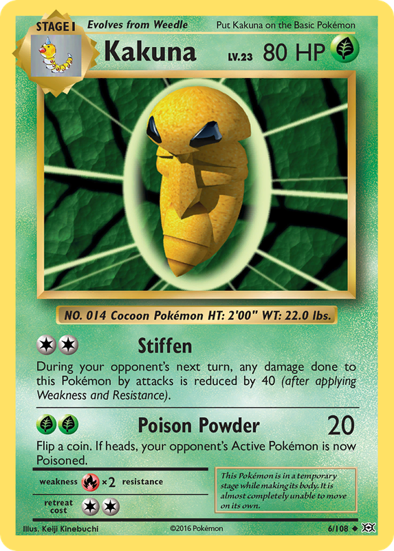 Pokemon Trading Card Game - Kakuna - 6/108 - Uncommon XY: Evolutions