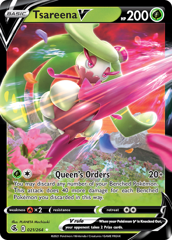 Pokemon Trading Card Game - Tsareena V - 021/264 - Ultra Rare Sword & Shield: Fusion Strike