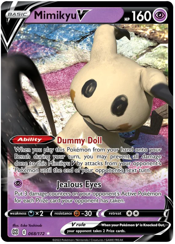Pokemon Trading Card Game - Mimikyu V - 068/172 - Ultra Rare Sword & Shield: Brilliant Stars