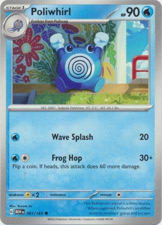 Pokemon Trading Card Game - Poliwhirl - 061/165 - Common Scarlet & Violet 151