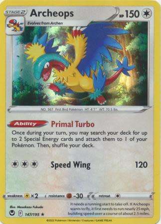 Pokemon Trading Card Game - Archeops - 147/195 - Holo Rare Sword & Shield: Silver Tempest