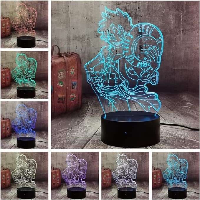 LED Acrylic Lamp - One Piece - Monkey D Luffy
