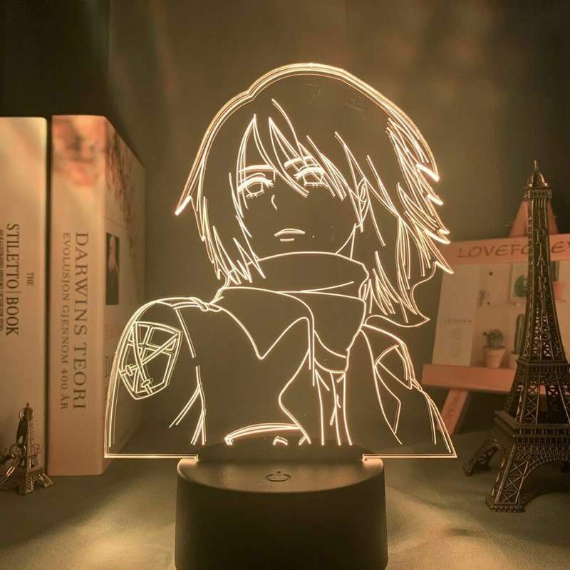 LED Acrylic Lamp - Attack On Titan - Mikasa Ackerman