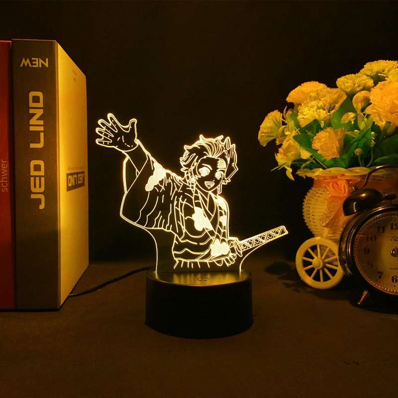 LED Acrylic Lamp - Demon Slayer - Tanjiro Kamado Wave