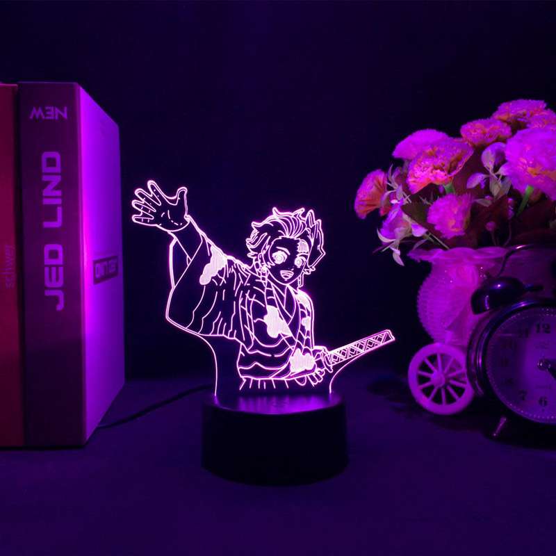 LED Acrylic Lamp - Demon Slayer - Tanjiro Kamado Wave