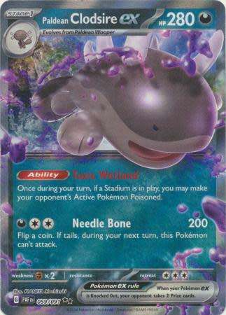 Pokemon Trading Card Game - Paldean Clodsire ex - 059/091 - Ultra Rare Paldean Fates