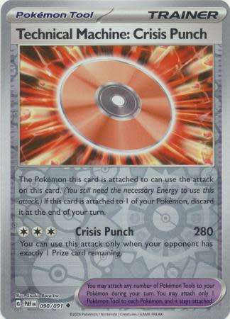 Pokemon Trading Card Game - Technical Machine: Crisis Punch - 090/091 - Uncommon Reverse Holo Paldea
