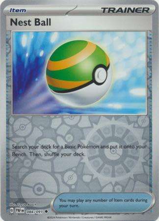 Pokemon Trading Card Game - Nest Ball - 084/091 - Uncommon Reverse Holo Paldean Fates
