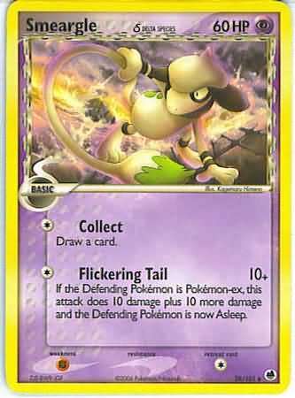 Pokemon Trading Card Game - Smeargle (Delta Species) - 39/101 - Uncommon Ex Dragon Frontie - English